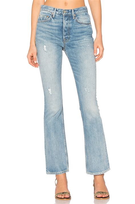 GRLFRND x REVOLVE Sunny Vintage Skinny Flare Jean in Mandy | REVOLVE