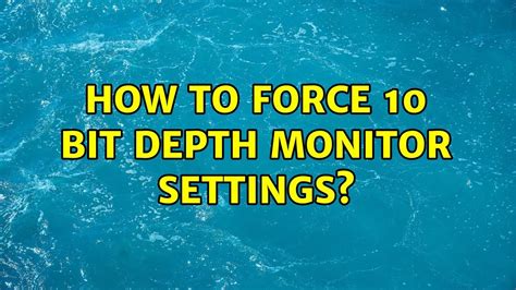 Monitor Bit Depth 的图像结果