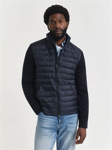 Shop Gant Men Regular Navy Blue Quilted Jacket - GANT India