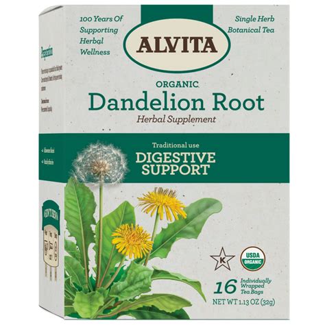 Alvita Organic Dandelion Root Tea, Herbal Organic | Ubuy India