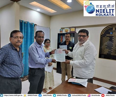 Signing of Agreement between NIELIT Kolkata and M/s Mahendra Nath Ghosh ...