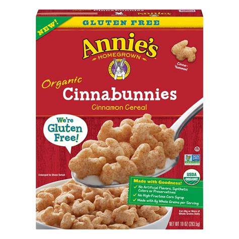 Annie's Organic Cinnamon Roll Cereal, USDA Certified Organic Breakfast ...