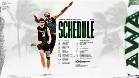 UH Mānoa's men's volleyball 2025 schedule | University of Hawaiʻi ...