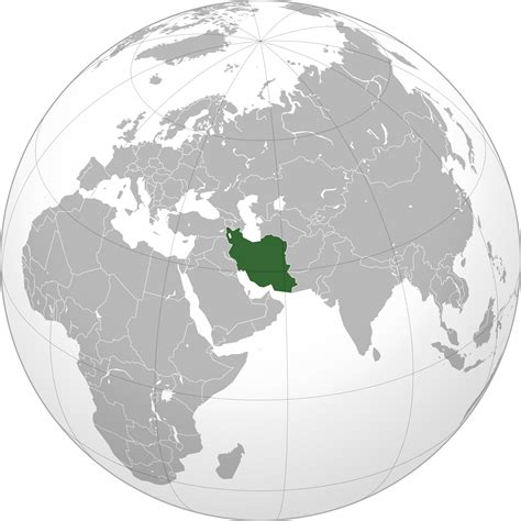 Location of the Iran in the World Map