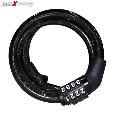 AllExtreme EXBCNLB Multipurpose 4 Digit Security Resettable Bike Cable ...