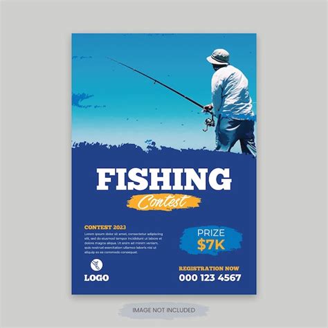 Flyer-Vorlage für Angelwettbewerbe, editierbares Design für ...
