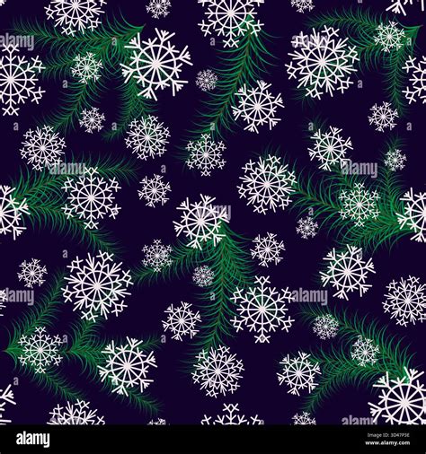 Christmas tree snowflakes seamless Stock Vector Images - Alamy
