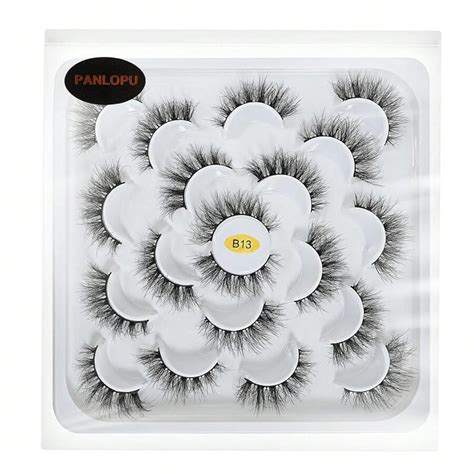 False Eyelashes Natural Look Synthetic Fibers Long Big Eyelashes Lashes ...