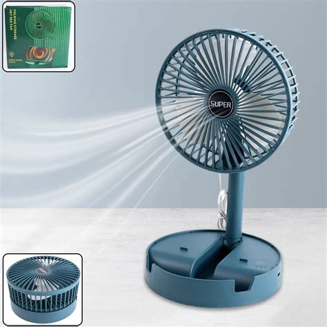 Adjustable Portable Desktop Fan - Telescopic Silent Personal Cooling f ...