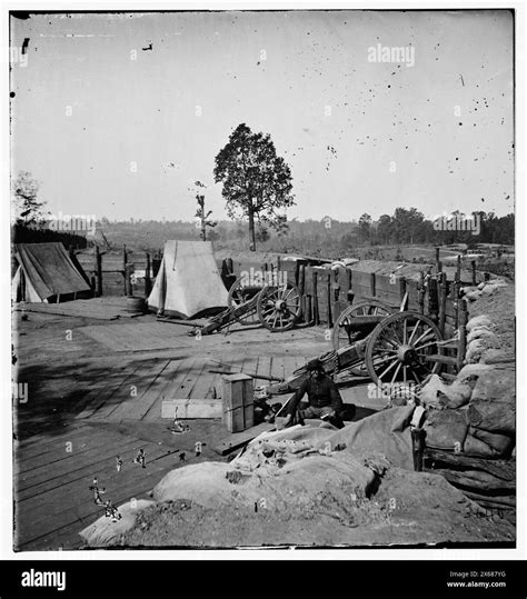 Atlanta, Georgia. Confederate fort in front of Atlanta, Civil War ...