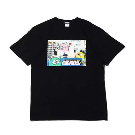 AMATSU MARINA x atmos MOYA TEE BLACK（アマツ マリナ x アトモス モヤ ティー-ブラック ...