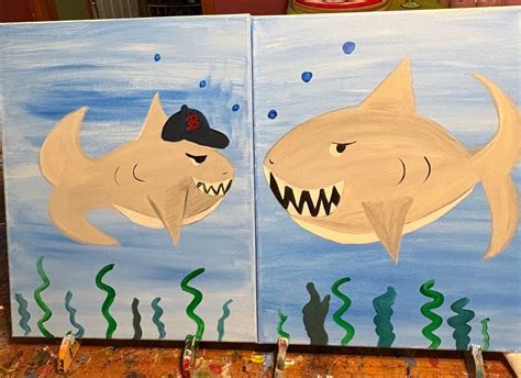 Shark friends and me parents paint night at Brack’s in Taunton, Brack's ...
