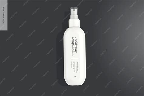 Premium PSD | Facial toner spray mockup top view