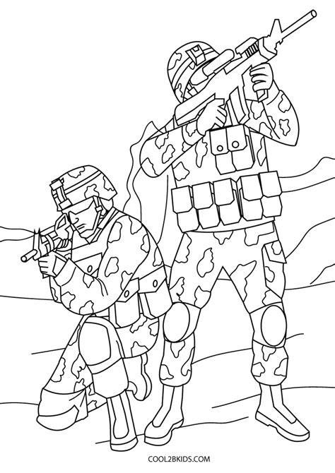 Printable Coloring Pages Army