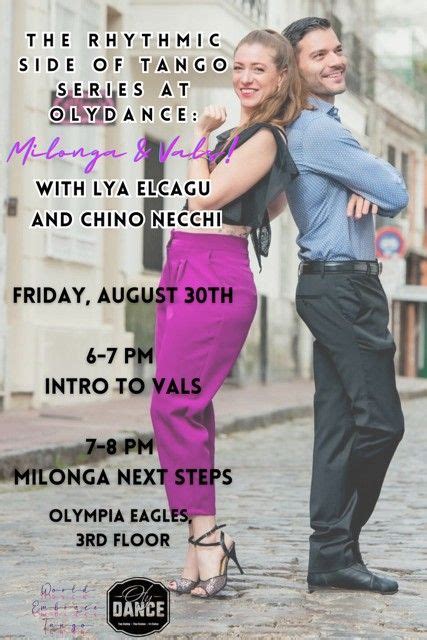 The Rhythmic Side of Tango- Vals and Milonga with Lya Elcagu and Chino ...