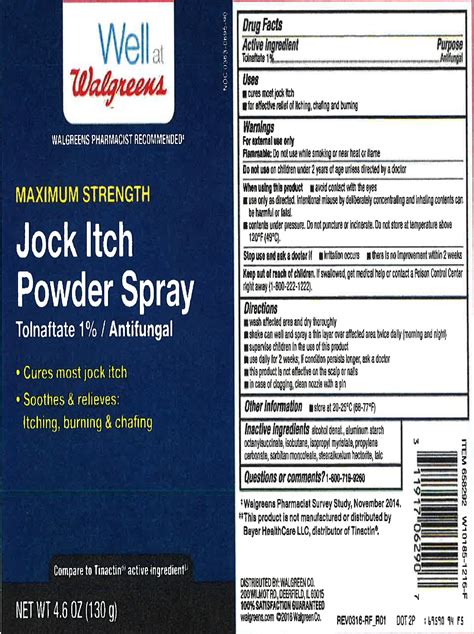 Walgreens Maximum Strength Jock Itch Antifungal | Tolnaftate Spray ...