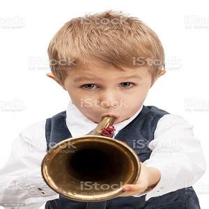 Stotram Pure Brass/Copper Bugle Best Gifts Kids Toys Real Baby Bugle to ...