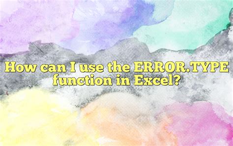 Image result for Excel Error Types