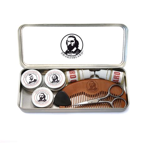 Compact Beard & Moustache Grooming Kit - Oil, Balm, Butter, Wax, Comb