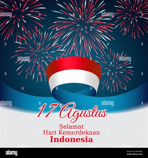 August 17, independence day indonesia, vector template with indonesian ...