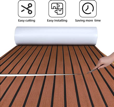 Buy FOCEAN Boat Flooring EVA Foam Boat Decking, Faux Teak Marine Mat ...