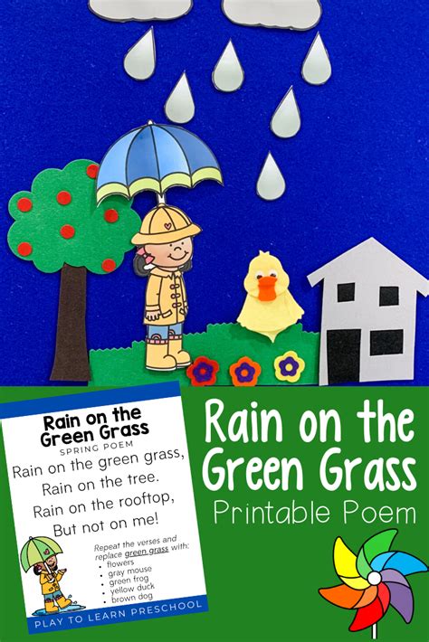Rain on the Green Grass Poem | Green grass, Poem with rhyming words ...