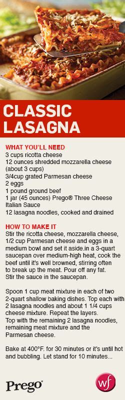 Mealtime As Memory Time   Classic lasagna recipe, Recipes  