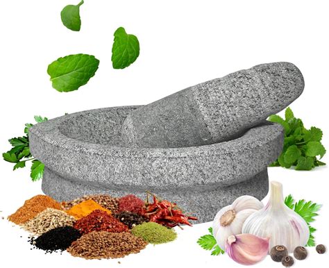 Buy Lakshmi HandyCrafts Natural Stone Mortar & Pestle Set – 10-Inch ...