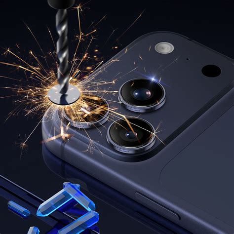 Blueo Sapphire PVD Steel Camera Ring for iPhone 17 Pro/17 Pro Max Blue ...