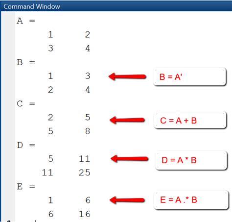 MATLAB Tutorial Matrices 的图像结果