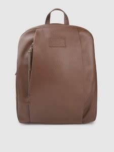 WOODLAND Men Solid Leather Backpack 23 L Backpack Brown - Price in ...