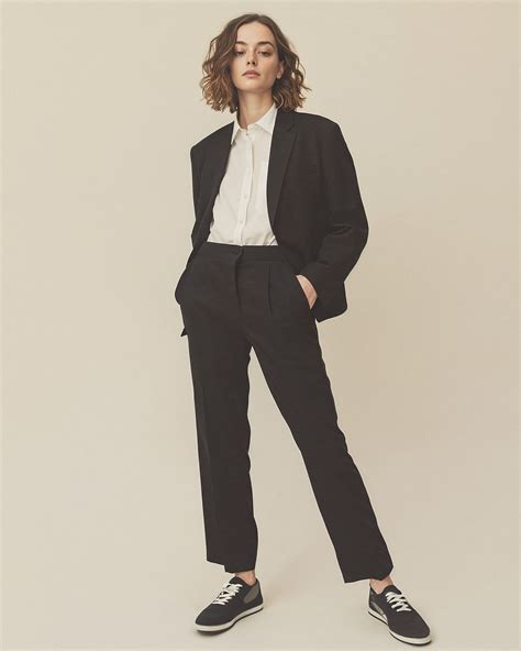 Black Tailored Suit with White Shirt and Trainers | Sumissura