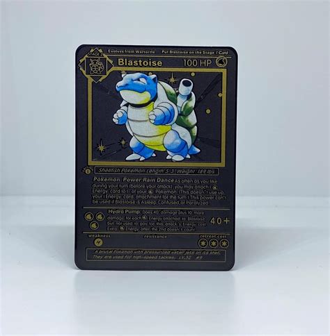 Buy Blastoise Black Metal Pokemon Card [Custom Black Metal Card] Online ...