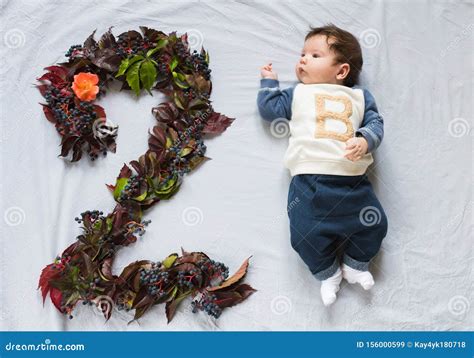 The Child is Two Months Old. 2 Month Old Baby, 2 Months Birthday Happy Stock Image - Image of ...
