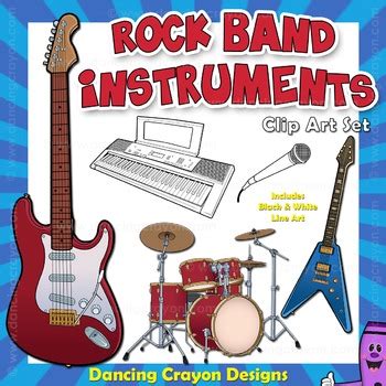 Image result for Rock Band Instruments Clip Art