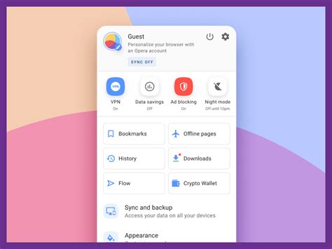 Image result for Menu Tampilan Opera Android