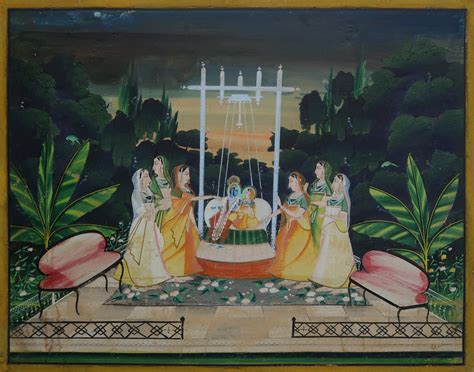 Radha and Krishna on Swing – Artisera