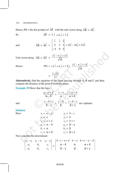 Three Dimensional Geometry - NCERT Book of Class 12 Mathematics Part II