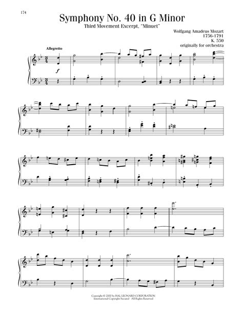 Symphony No. 40 In G Minor, Third Movement ("Minuet") by Wolfgang ...
