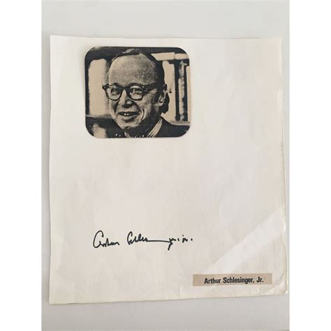 Arthur Schlesinger Jr. signed page