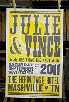Hatch Show Print Wedding Invitations by Hatch Show Print Wedding Poster Concert Themed Wedding Hatch Show Print Wedding Invitations