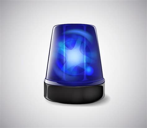 Sirene vermelha Luz de emergência a piscar vermelha | Vetor Premium