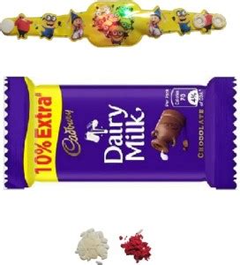 Mahi KRISHNA Kids Light Rakhi with Chococlate and Roli Chawal Assorted ...