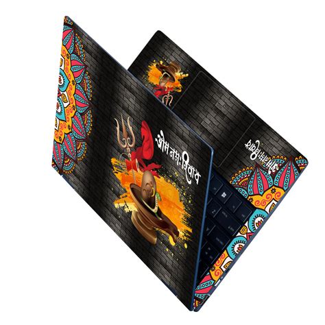 Shop Om Namah Shivay Black Bricks Multi Spiral Laptop Skin | Buy Online ...