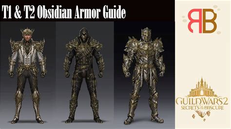 GW2 | T1 and T2 Legendary Obsidian Armor Guide - YouTube