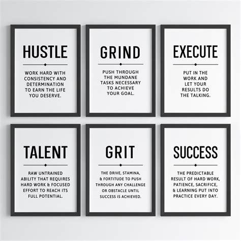 'Hustle Grind Execute' Wall Art (Framed) – My Kids Wall