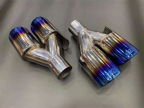 Grilled Blue Tail Throat Double Exhaust Tail Pipe for BMW - High Quality Tail Pipe for BMW ...