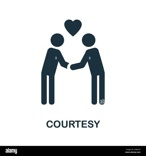 Courtesy flat icon. Colored sign from positive attitude collection ...