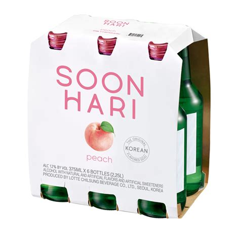 SOON HARI PEACH (SOJU) 4/6/375 ML - JFC International
