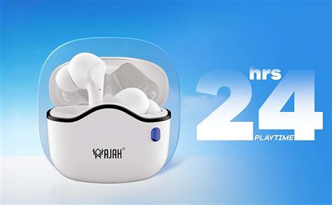 AJAH Audio 3313 True Wireless in Ear Earbuds with 24H Playtime, Clear ...